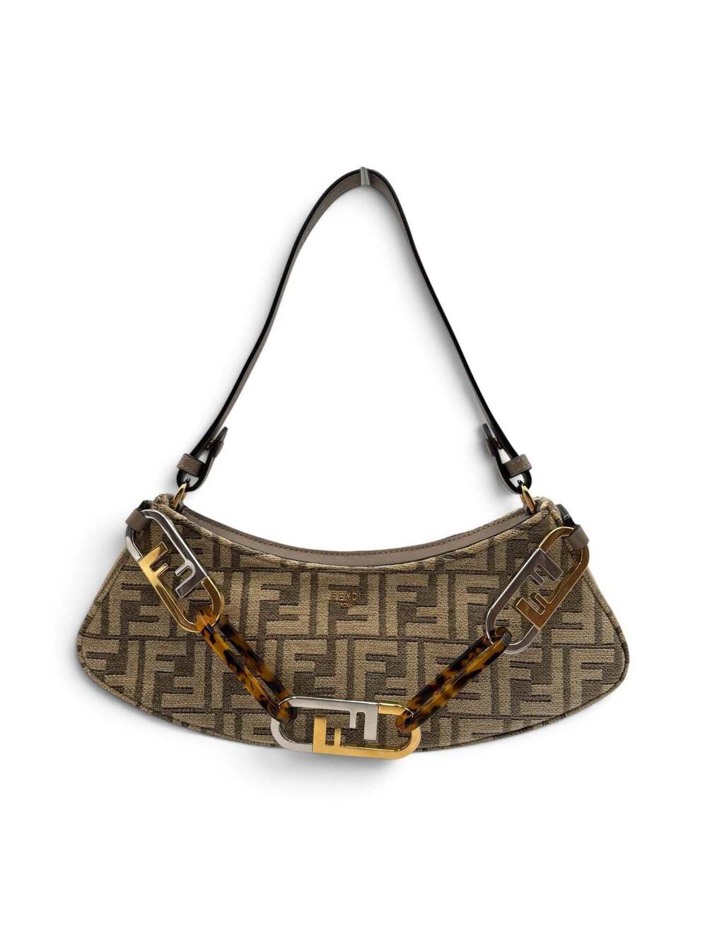Fendi O’Lock Swing FF Chenille Shoulder Bag